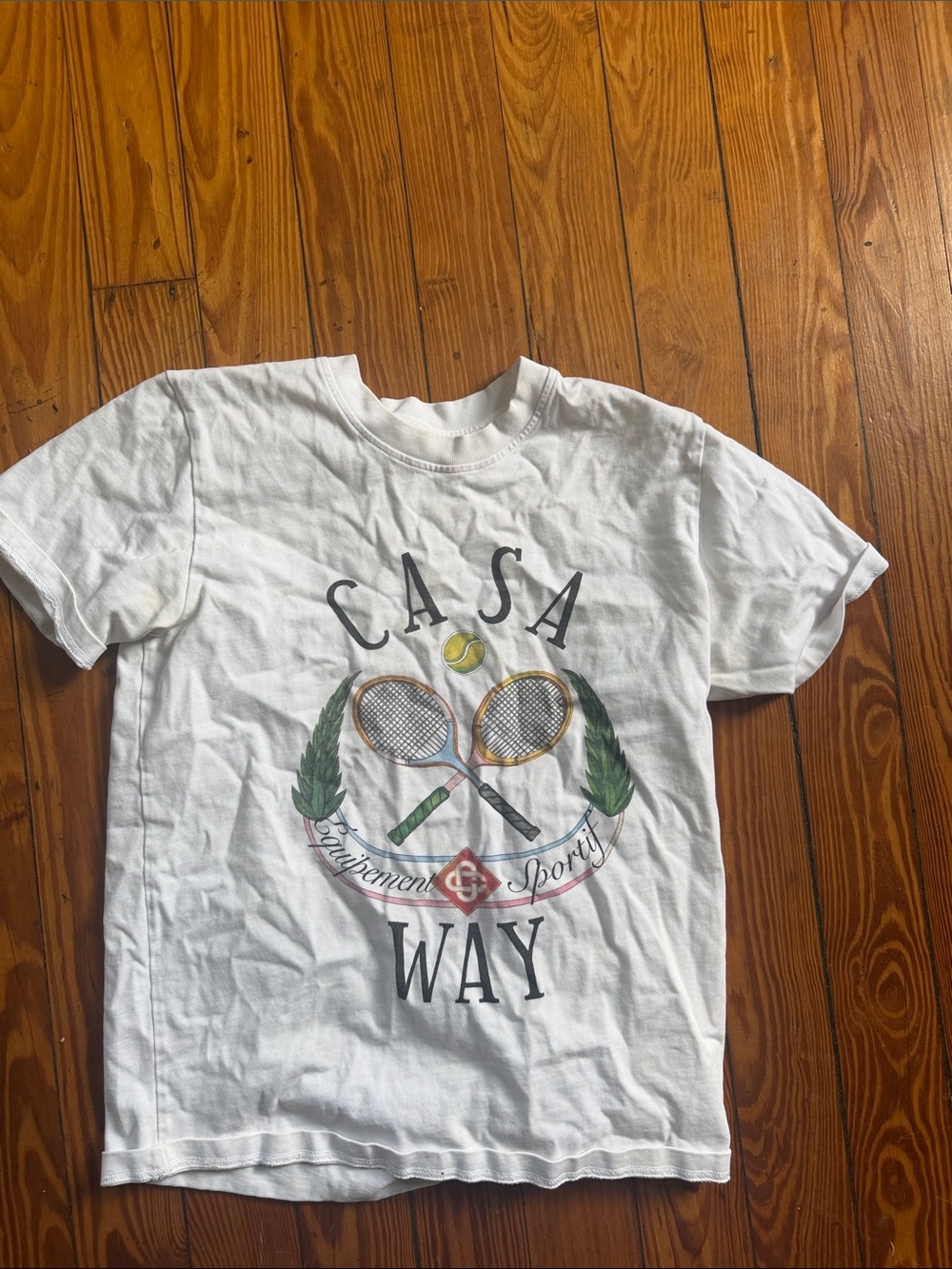 Casa Blanca Way White Tennis Graphic T-Shirt